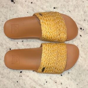 Reef Women’s Natural Jute Woven Slide Sandals - Size 5